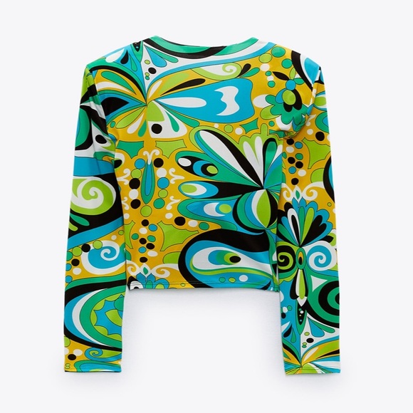 Zara printed skirt SET , coord set ,retro, stretch - Picture 7 of 15